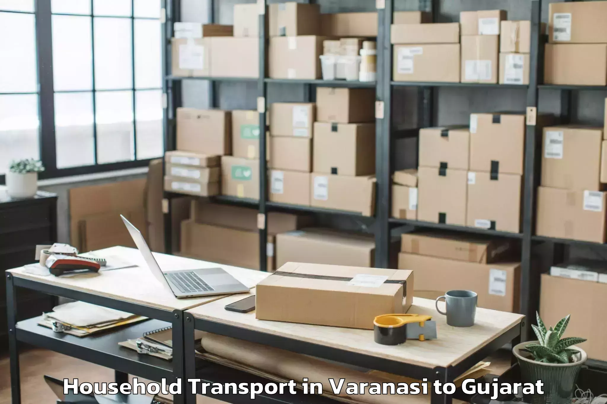 Get Varanasi to Virpur Household Transport